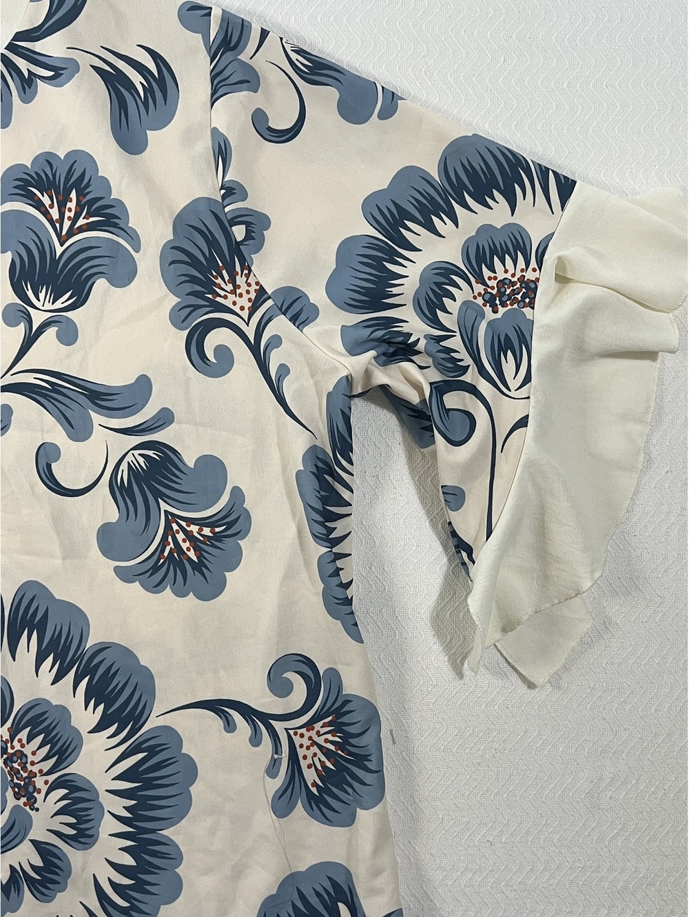 Catherine's Plus Size 3XL Floral Print Ruffle Sleeve Top - Picture 4 of 6